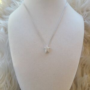 Swarovski Flicker Silver Toned Star Necklace- Excellent Condition
